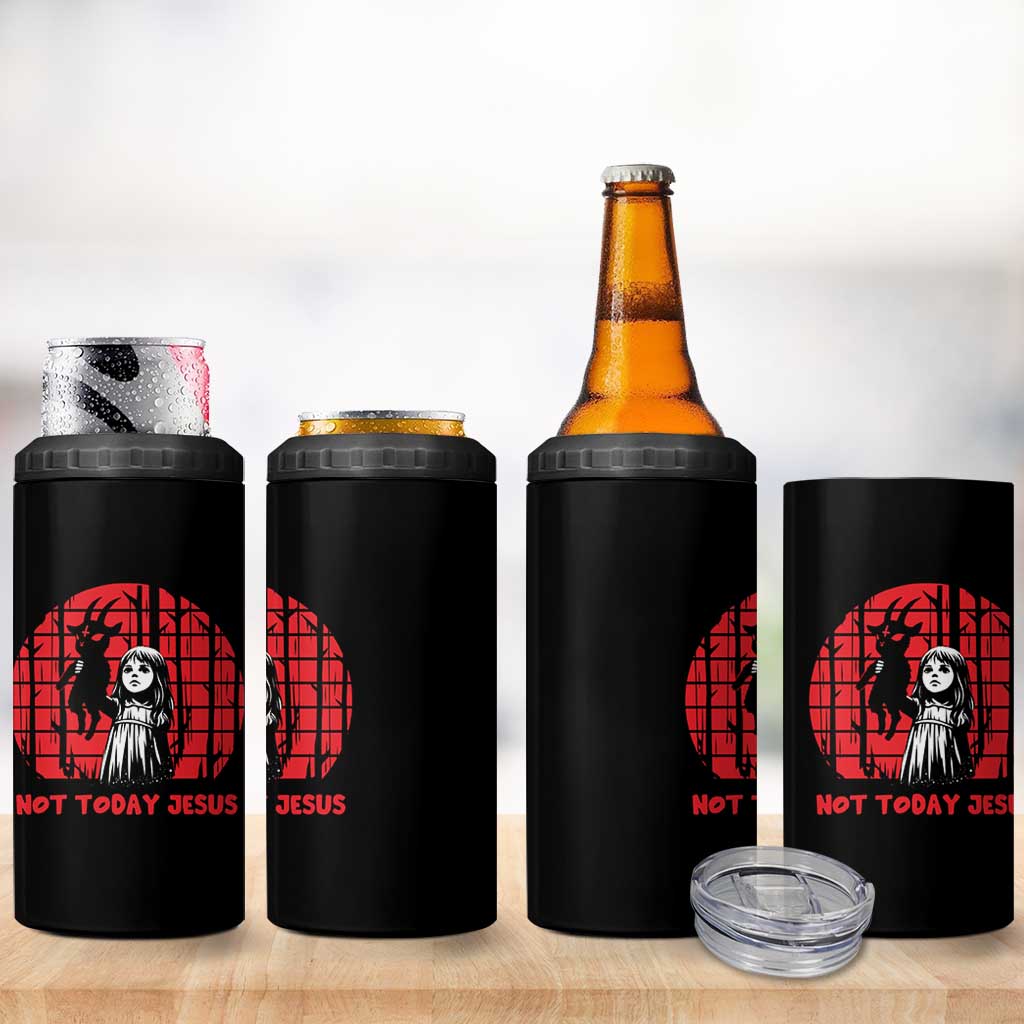 Not Today Jesus 4 in 1 Can Cooler Tumbler Gothic Dark Art Pastel Goth Creepy Graphic