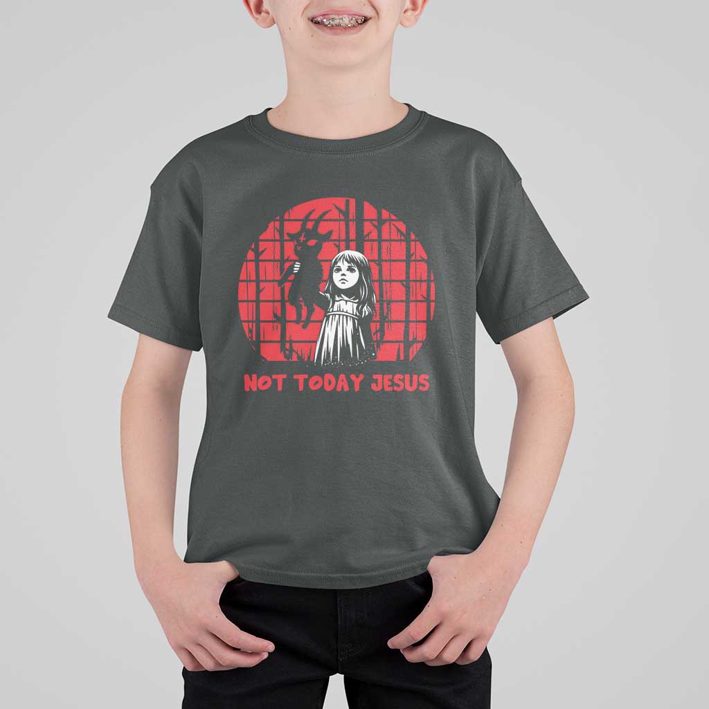Not Today Jesus T Shirt For Kid Gothic Dark Art Pastel Goth Creepy Graphic