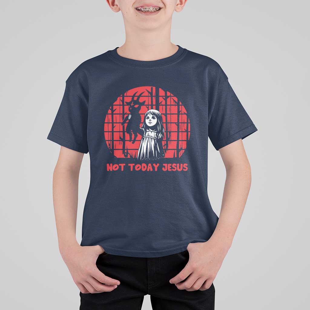 Not Today Jesus T Shirt For Kid Gothic Dark Art Pastel Goth Creepy Graphic