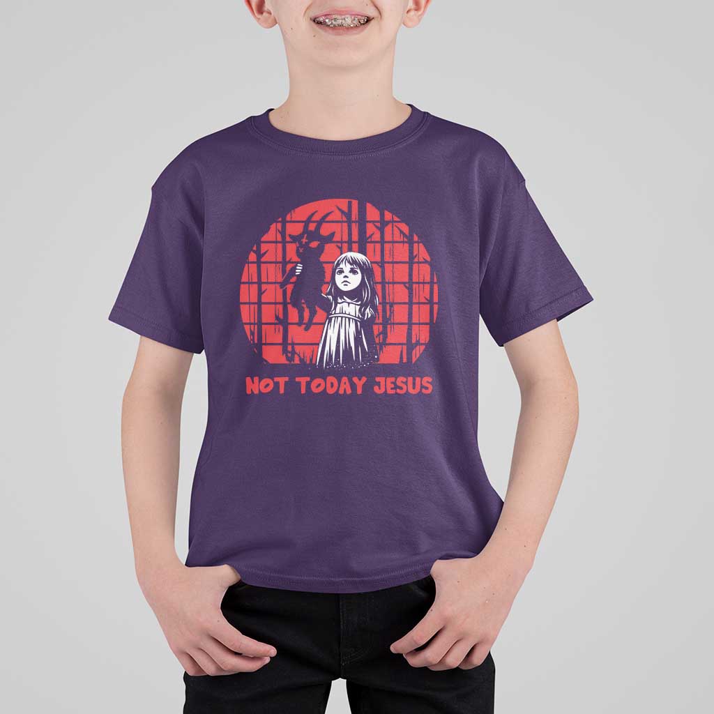 Not Today Jesus T Shirt For Kid Gothic Dark Art Pastel Goth Creepy Graphic