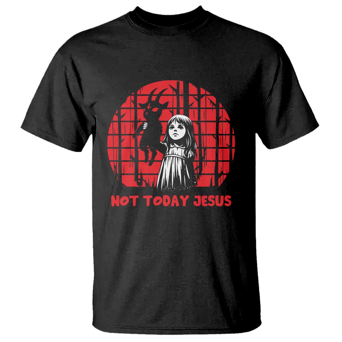 Not Today Jesus T Shirt Gothic Dark Art Pastel Goth Creepy Graphic