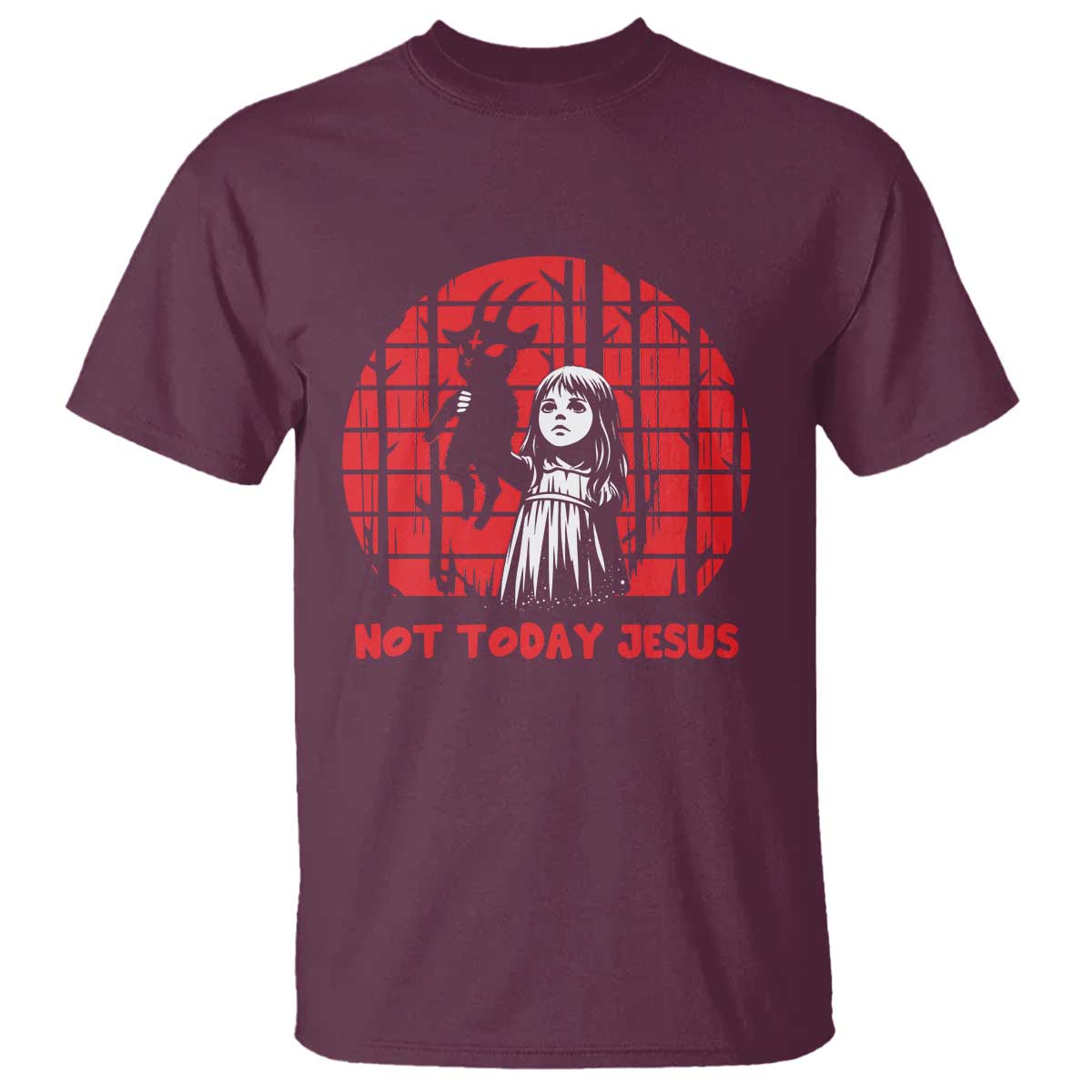Not Today Jesus T Shirt Gothic Dark Art Pastel Goth Creepy Graphic