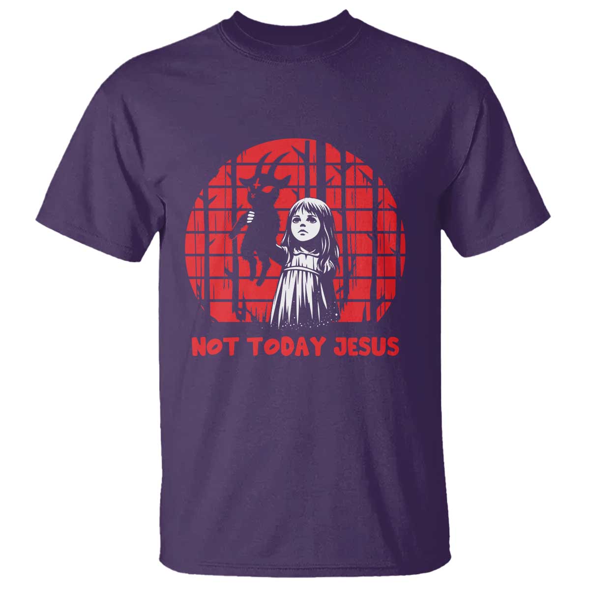 Not Today Jesus T Shirt Gothic Dark Art Pastel Goth Creepy Graphic