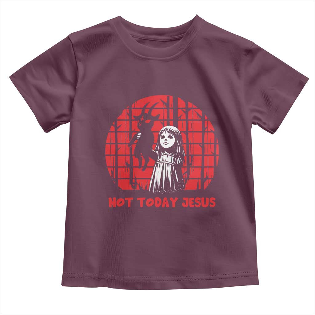 Not Today Jesus Toddler T Shirt Gothic Dark Art Pastel Goth Creepy Graphic