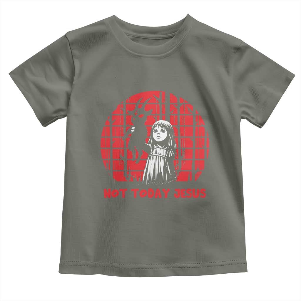 Not Today Jesus Toddler T Shirt Gothic Dark Art Pastel Goth Creepy Graphic
