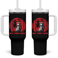 Not Today Jesus Tumbler With Handle Gothic Dark Art Pastel Goth Creepy Graphic