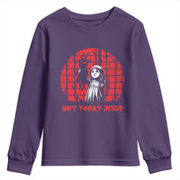 Not Today Jesus Youth Sweatshirt Gothic Dark Art Pastel Goth Creepy Graphic