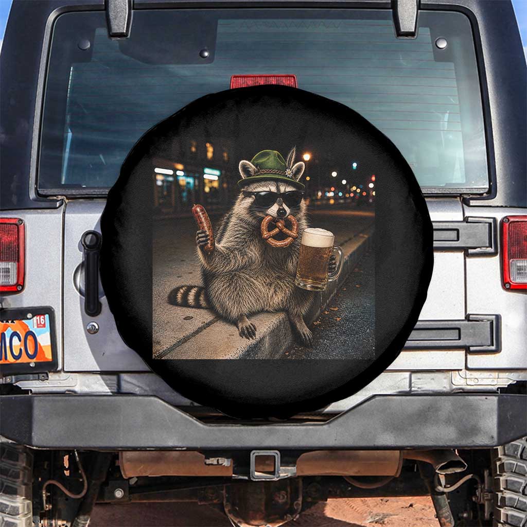 Funny Oktoberfest Raccoon Spare Tire Cover Cute Trash Panda Beer Festival Bavarian Gift
