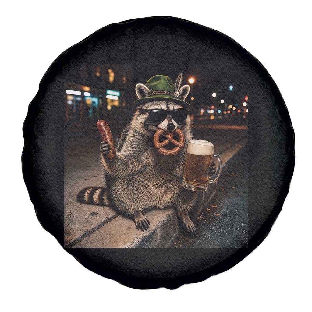 Funny Oktoberfest Raccoon Spare Tire Cover Cute Trash Panda Beer Festival Bavarian Gift