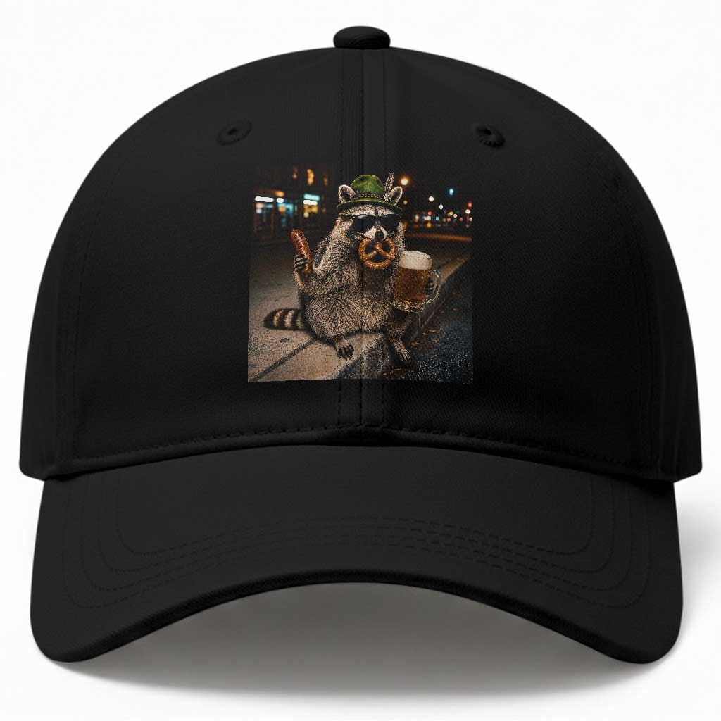 Funny Oktoberfest Raccoon Baseball Cap Cute Trash Panda Beer Festival Bavarian Gift