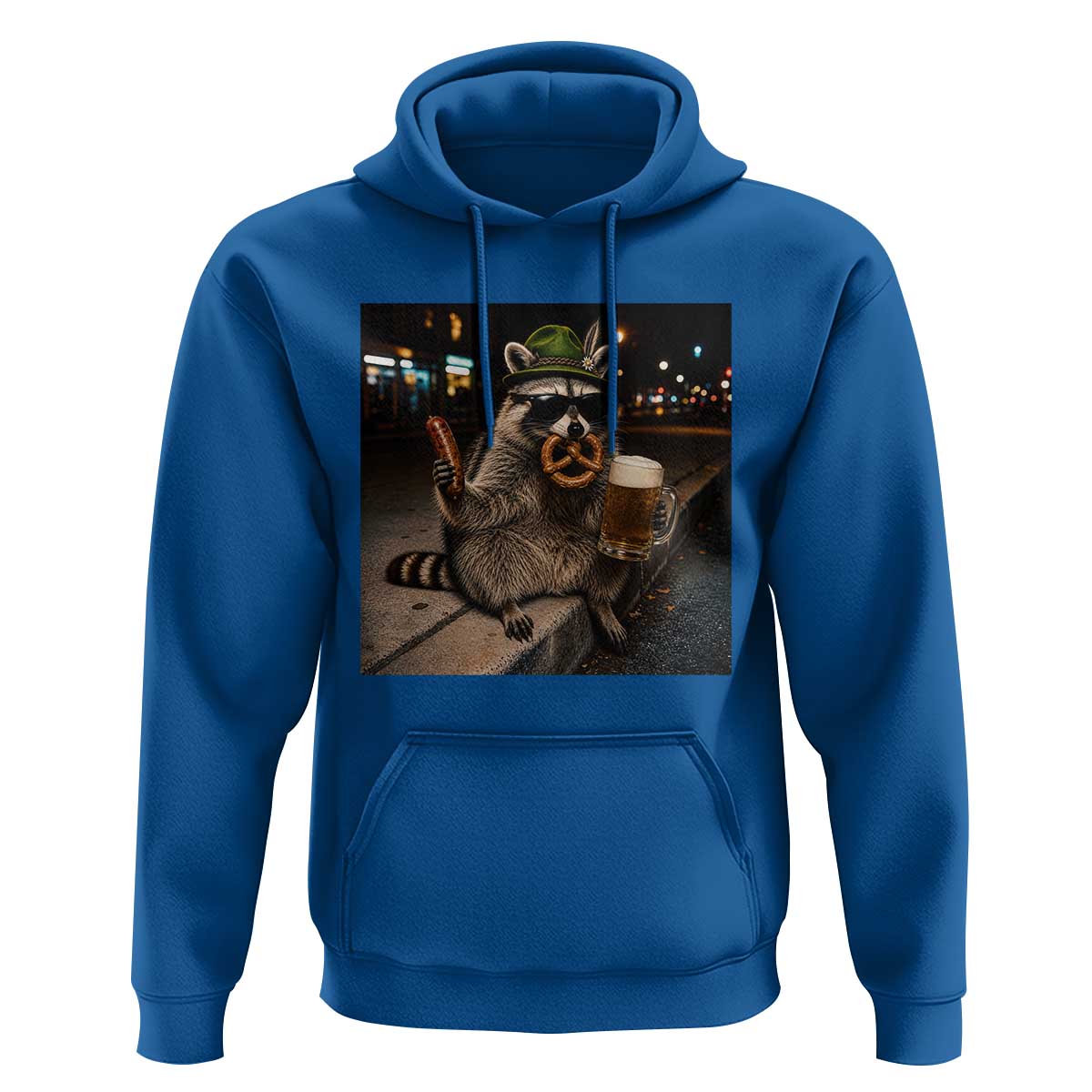 Funny Oktoberfest Raccoon Hoodie Cute Trash Panda Beer Festival Bavarian Gift