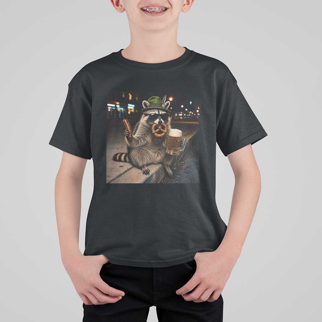 Funny Oktoberfest Raccoon T Shirt For Kid Cute Trash Panda Beer Festival Bavarian Gift