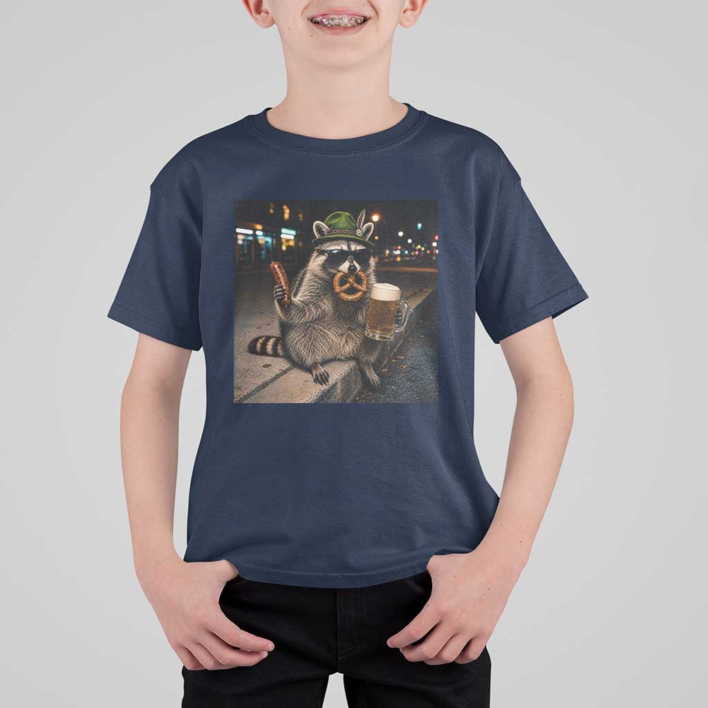 Funny Oktoberfest Raccoon T Shirt For Kid Cute Trash Panda Beer Festival Bavarian Gift