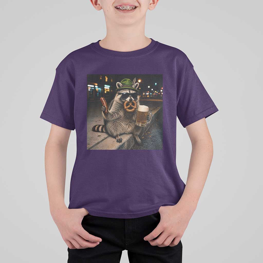 Funny Oktoberfest Raccoon T Shirt For Kid Cute Trash Panda Beer Festival Bavarian Gift