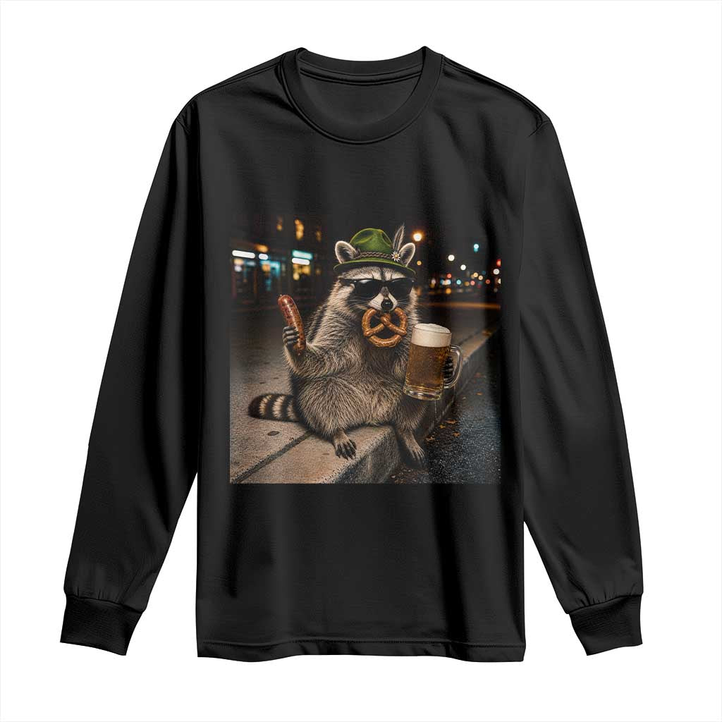 Funny Oktoberfest Raccoon Long Sleeve Shirt Cute Trash Panda Beer Festival Bavarian Gift