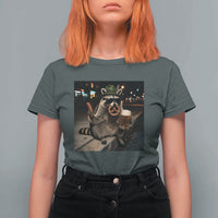 Funny Oktoberfest Raccoon T Shirt For Women Cute Trash Panda Beer Festival Bavarian Gift