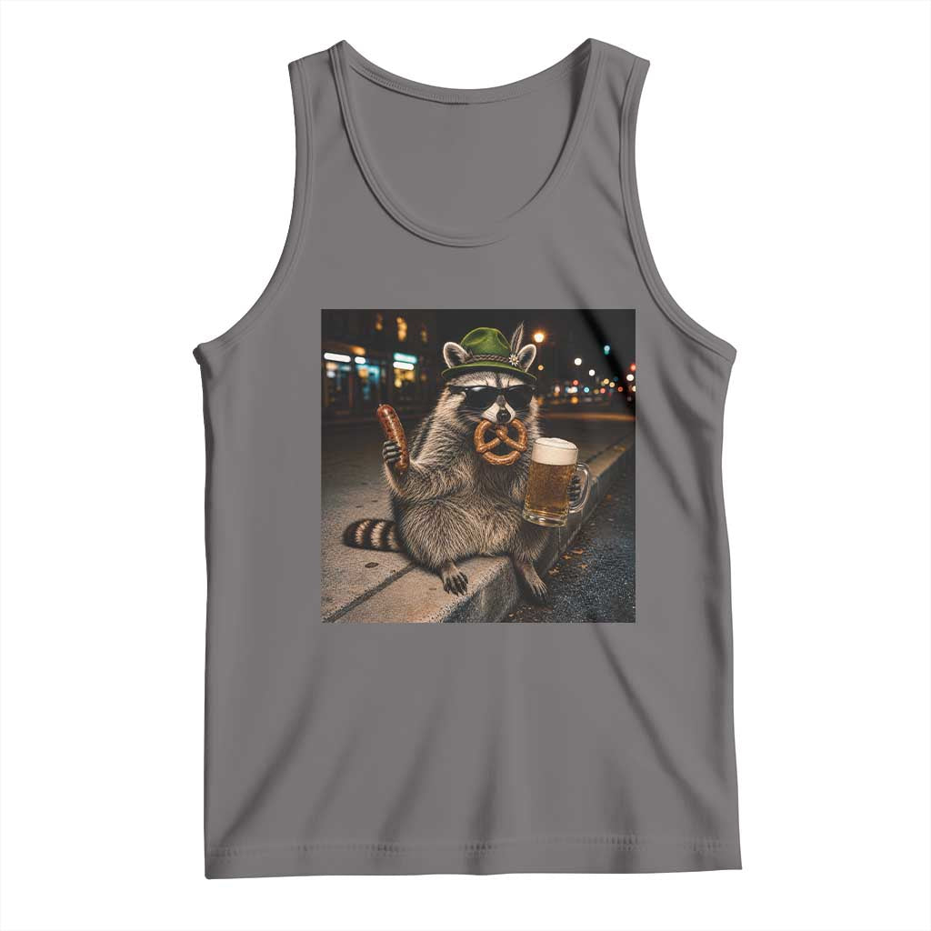 Funny Oktoberfest Raccoon Tank Top Cute Trash Panda Beer Festival Bavarian Gift