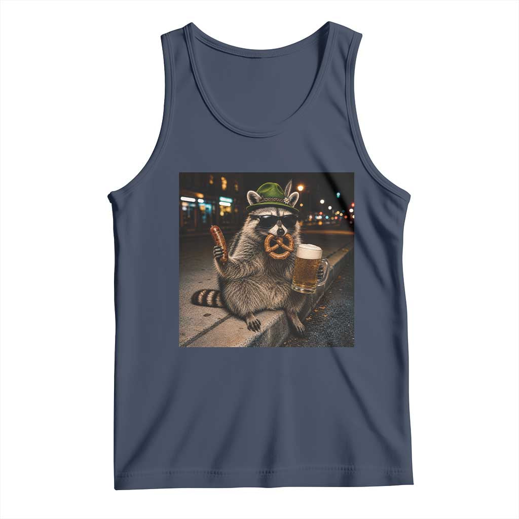 Funny Oktoberfest Raccoon Tank Top Cute Trash Panda Beer Festival Bavarian Gift