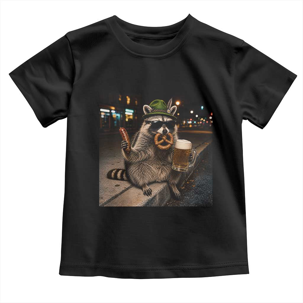 Funny Oktoberfest Raccoon Toddler T Shirt Cute Trash Panda Beer Festival Bavarian Gift