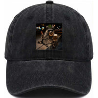 Funny Oktoberfest Raccoon Washed Cotton Baseball Cap Cute Trash Panda Beer Festival Bavarian Gift