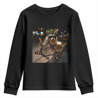 Funny Oktoberfest Raccoon Youth Sweatshirt Cute Trash Panda Beer Festival Bavarian Gift