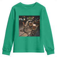 Funny Oktoberfest Raccoon Youth Sweatshirt Cute Trash Panda Beer Festival Bavarian Gift
