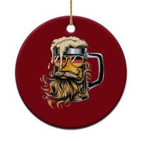 Funny Oktoberfest Beer Lover Gift Ceramic Ornament Cool German Beer Mug