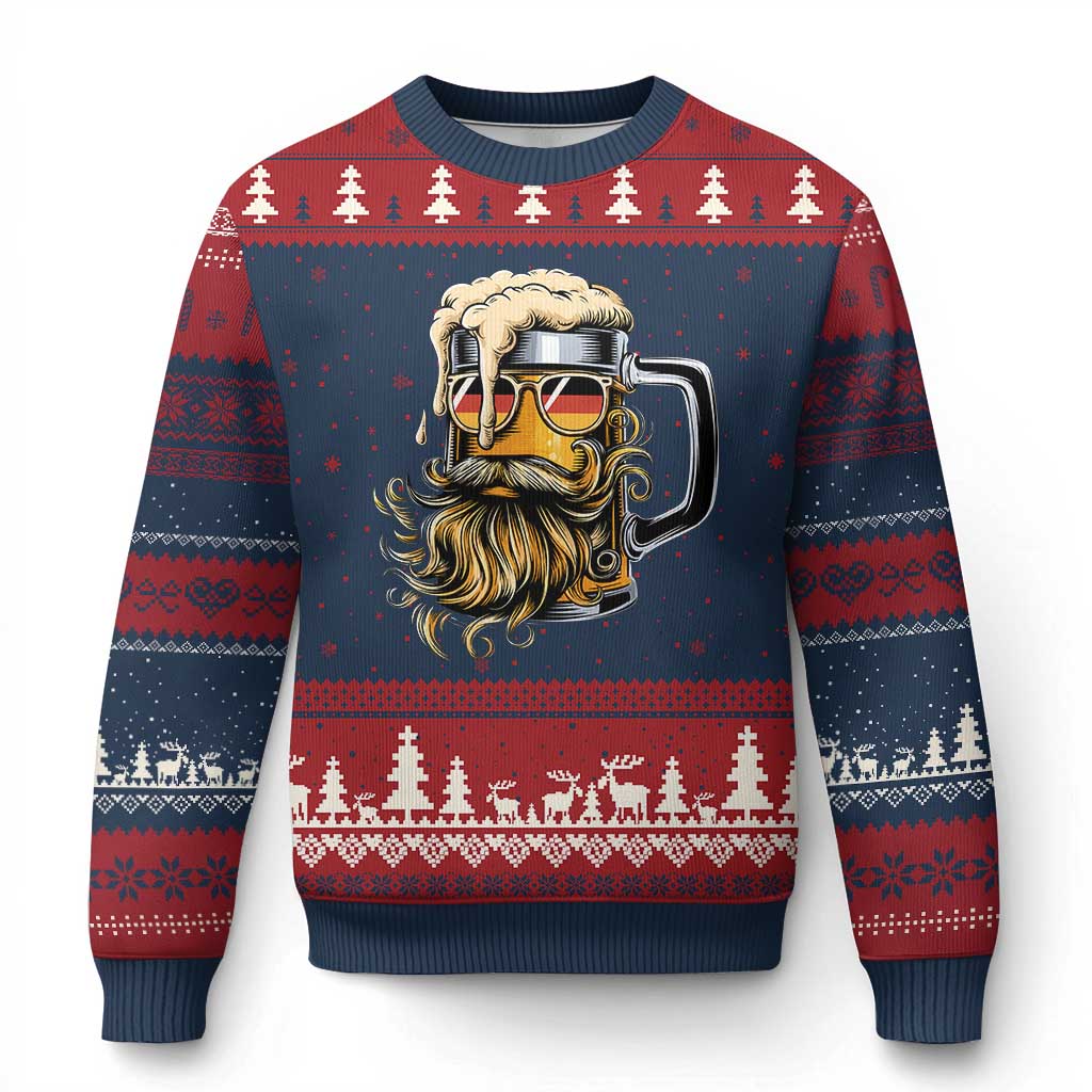 Funny Oktoberfest Beer Lover Gift Ugly Christmas Sweater Cool German Beer Mug