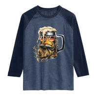 Funny Oktoberfest Beer Lover Gift Raglan Shirt Cool German Beer Mug