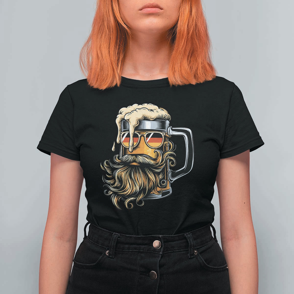 Funny Oktoberfest Beer Lover Gift T Shirt For Women Cool German Beer Mug
