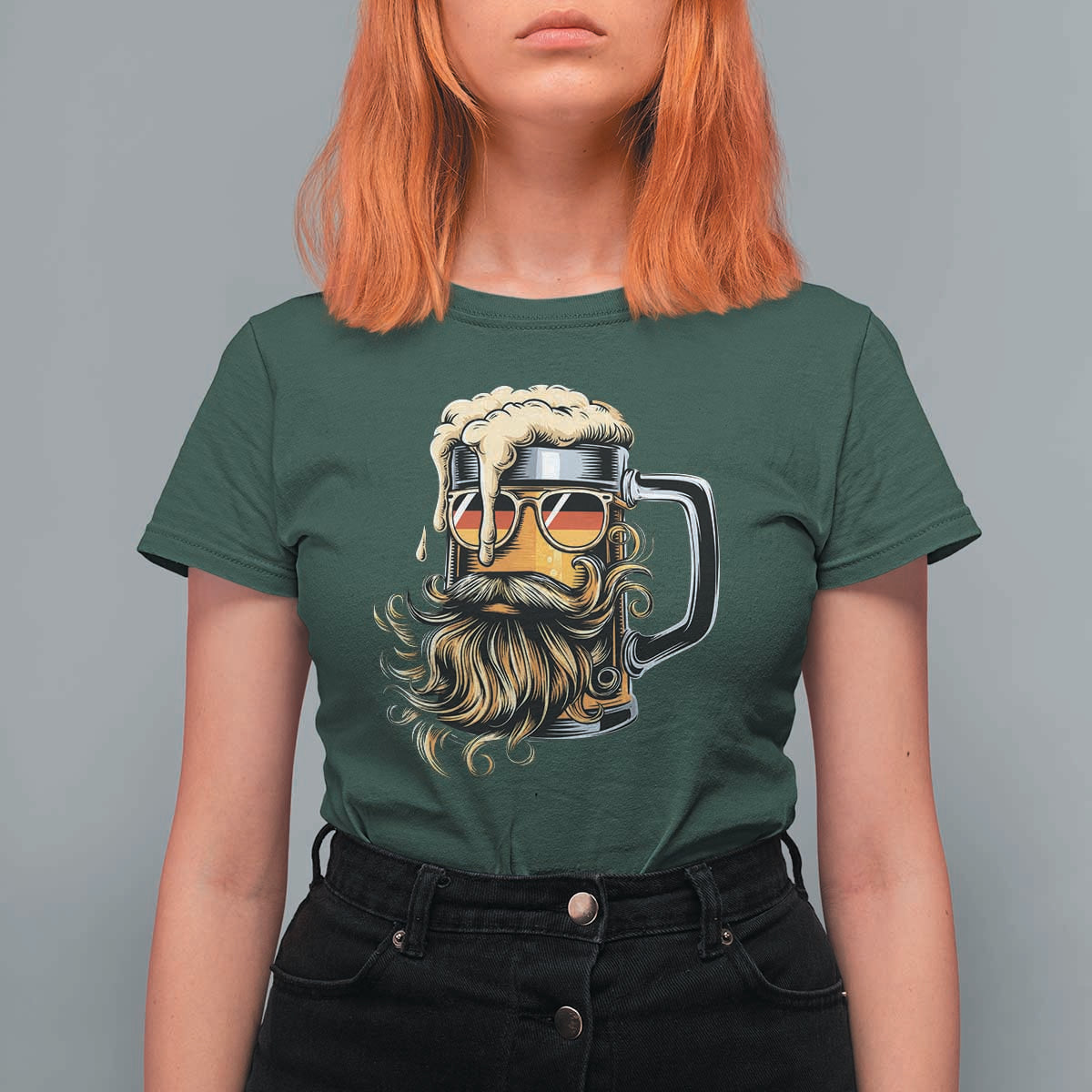 Funny Oktoberfest Beer Lover Gift T Shirt For Women Cool German Beer Mug