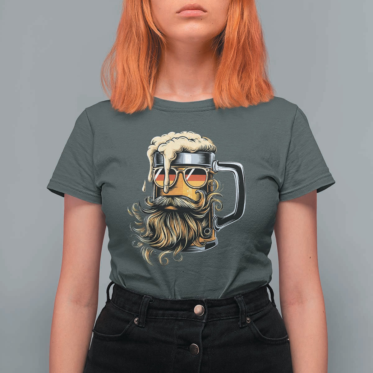 Funny Oktoberfest Beer Lover Gift T Shirt For Women Cool German Beer Mug