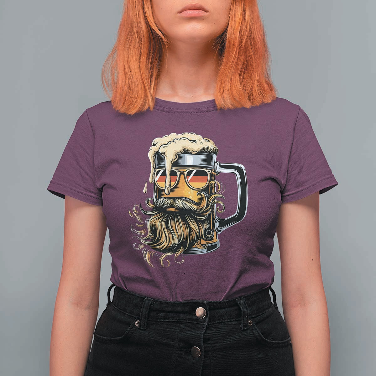 Funny Oktoberfest Beer Lover Gift T Shirt For Women Cool German Beer Mug