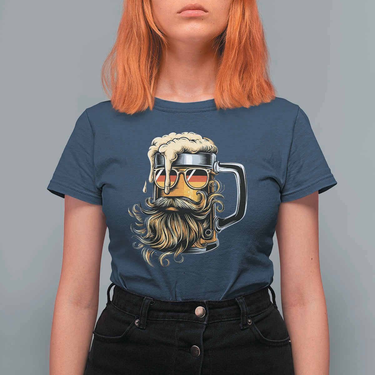 Funny Oktoberfest Beer Lover Gift T Shirt For Women Cool German Beer Mug