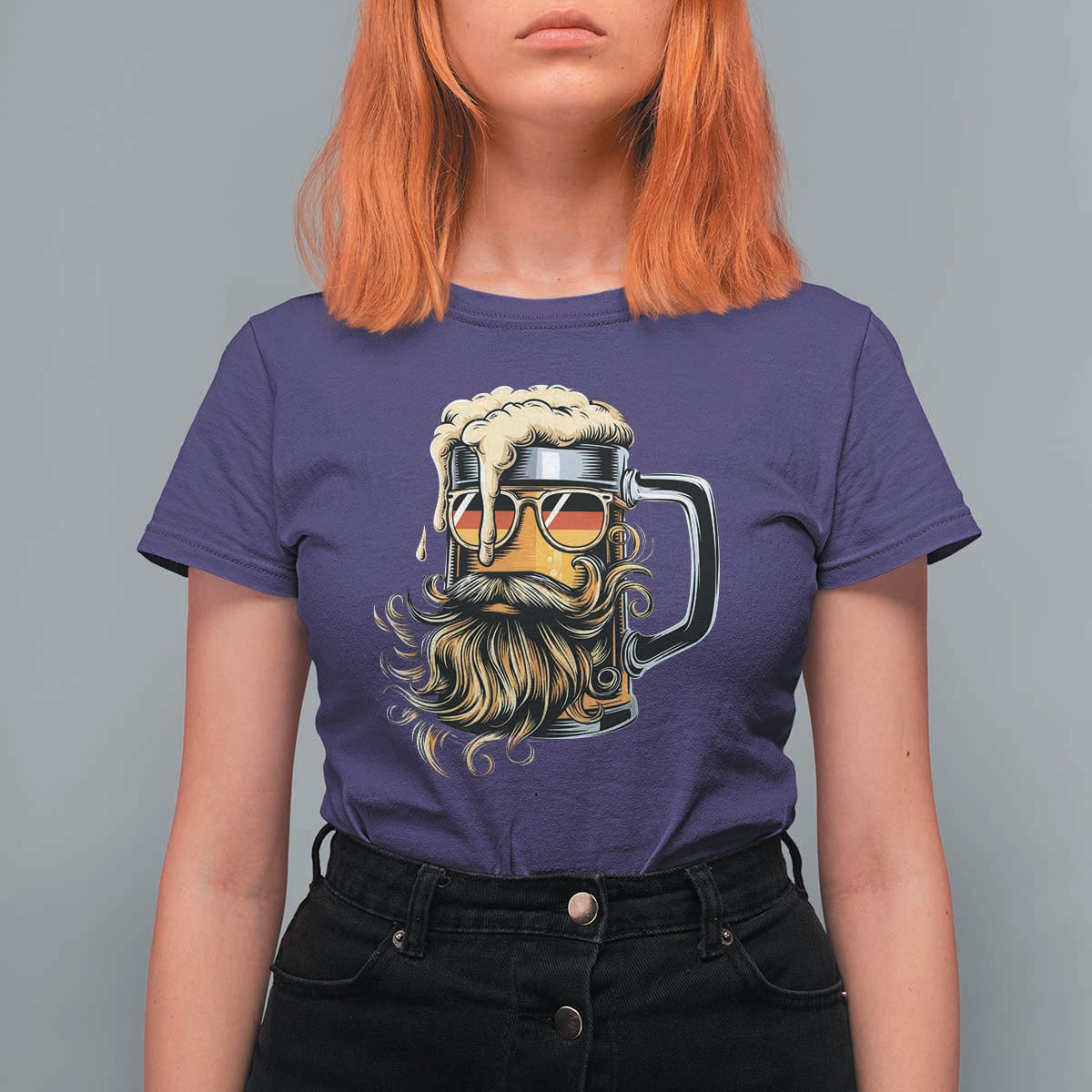 Funny Oktoberfest Beer Lover Gift T Shirt For Women Cool German Beer Mug