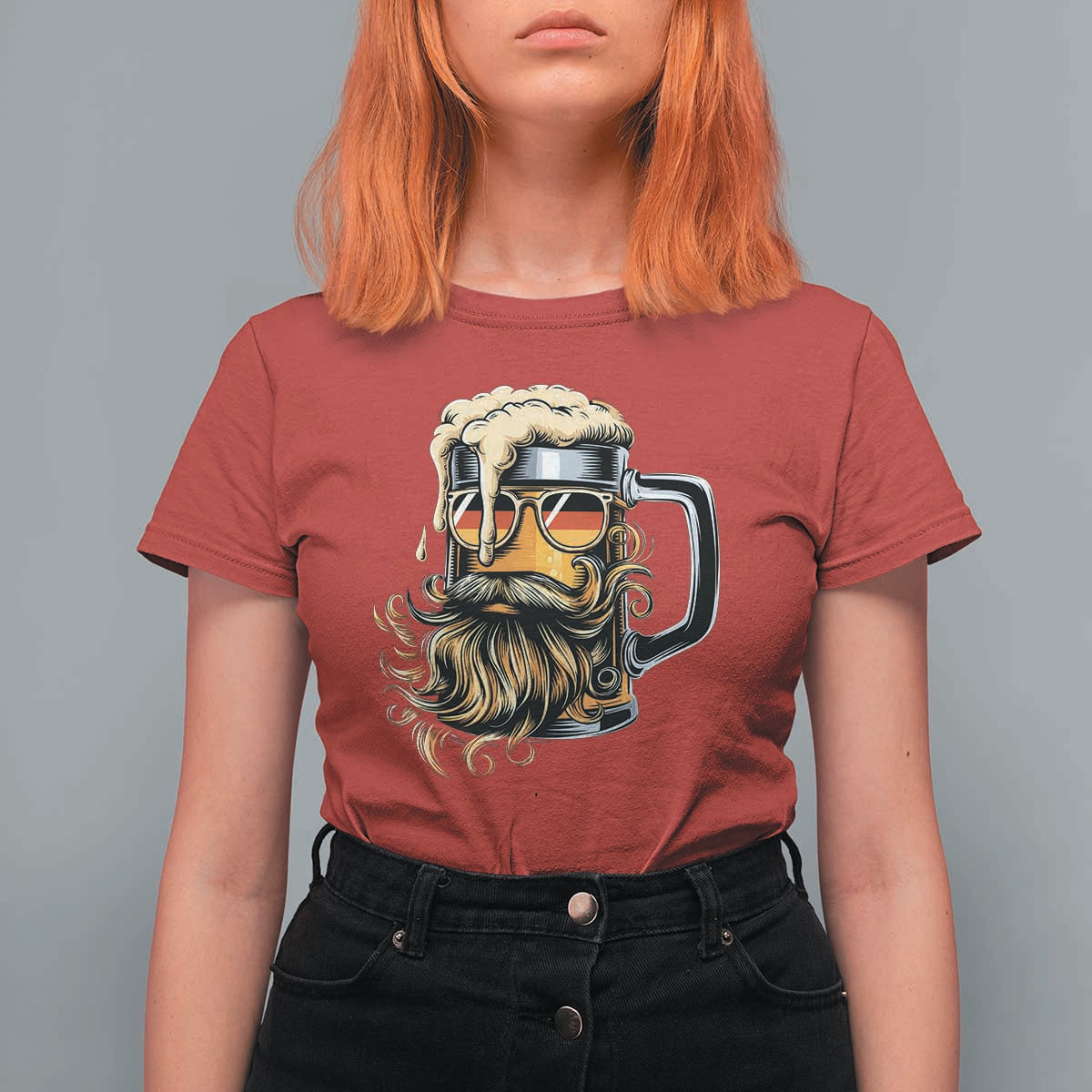 Funny Oktoberfest Beer Lover Gift T Shirt For Women Cool German Beer Mug