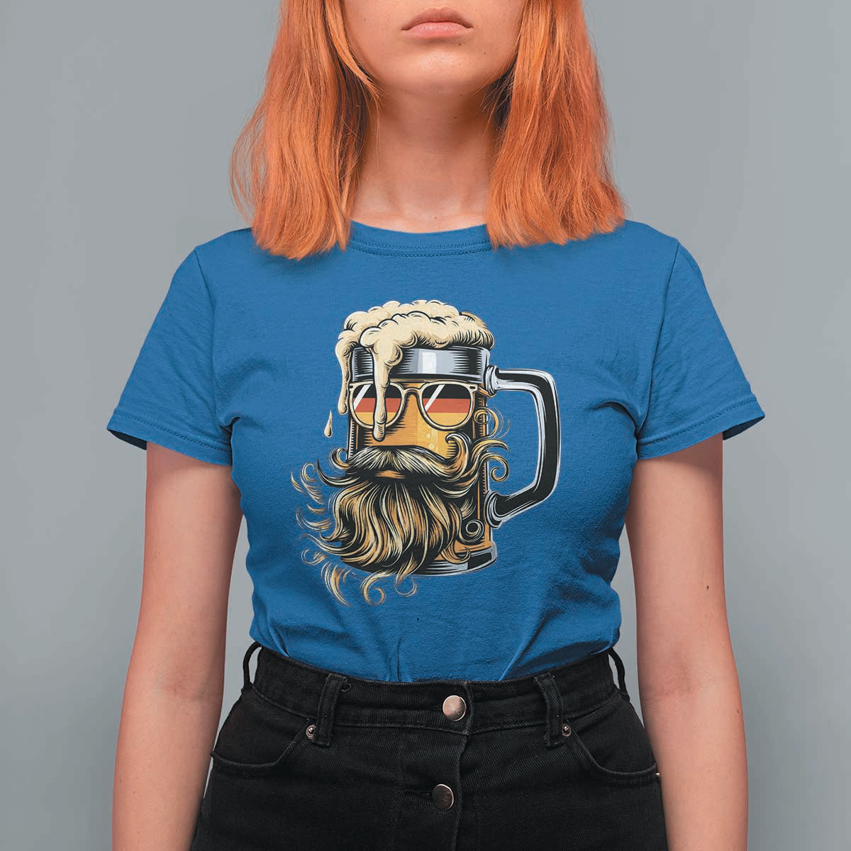 Funny Oktoberfest Beer Lover Gift T Shirt For Women Cool German Beer Mug
