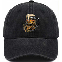 Funny Oktoberfest Beer Lover Gift Washed Cotton Baseball Cap Cool German Beer Mug