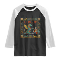 Le Boop Knight Dragon Renaissance Fair Medieval Humor Raglan Shirt
