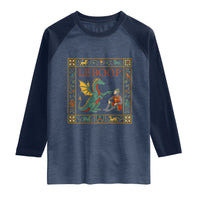 Le Boop Knight Dragon Renaissance Fair Medieval Humor Raglan Shirt
