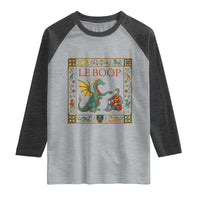 Le Boop Knight Dragon Renaissance Fair Medieval Humor Raglan Shirt