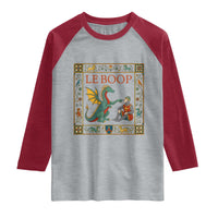 Le Boop Knight Dragon Renaissance Fair Medieval Humor Raglan Shirt