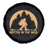 Knitting Bigfoot In The Wild Funny Gift Spare Tire Cover - Wonder Print Shop