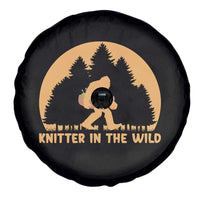 Knitting Bigfoot In The Wild Funny Gift Spare Tire Cover - Wonder Print Shop