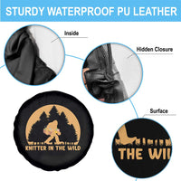 Knitting Bigfoot In The Wild Funny Gift Spare Tire Cover - Wonder Print Shop