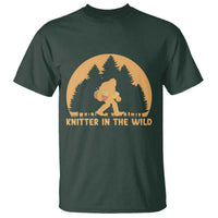 Knitting Bigfoot In The Wild Funny Gift T Shirt - Wonder Print Shop