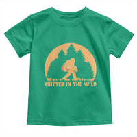 Knitting Bigfoot In The Wild Funny Gift Toddler T Shirt - Wonder Print Shop