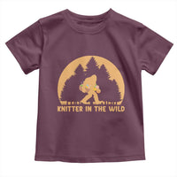 Knitting Bigfoot In The Wild Funny Gift Toddler T Shirt - Wonder Print Shop