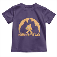 Knitting Bigfoot In The Wild Funny Gift Toddler T Shirt - Wonder Print Shop
