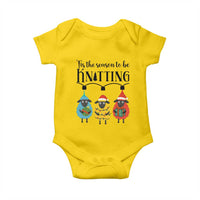 Tis The Season To Be Knitting Baby Onesie Christmas Gift - Wonder Print Shop